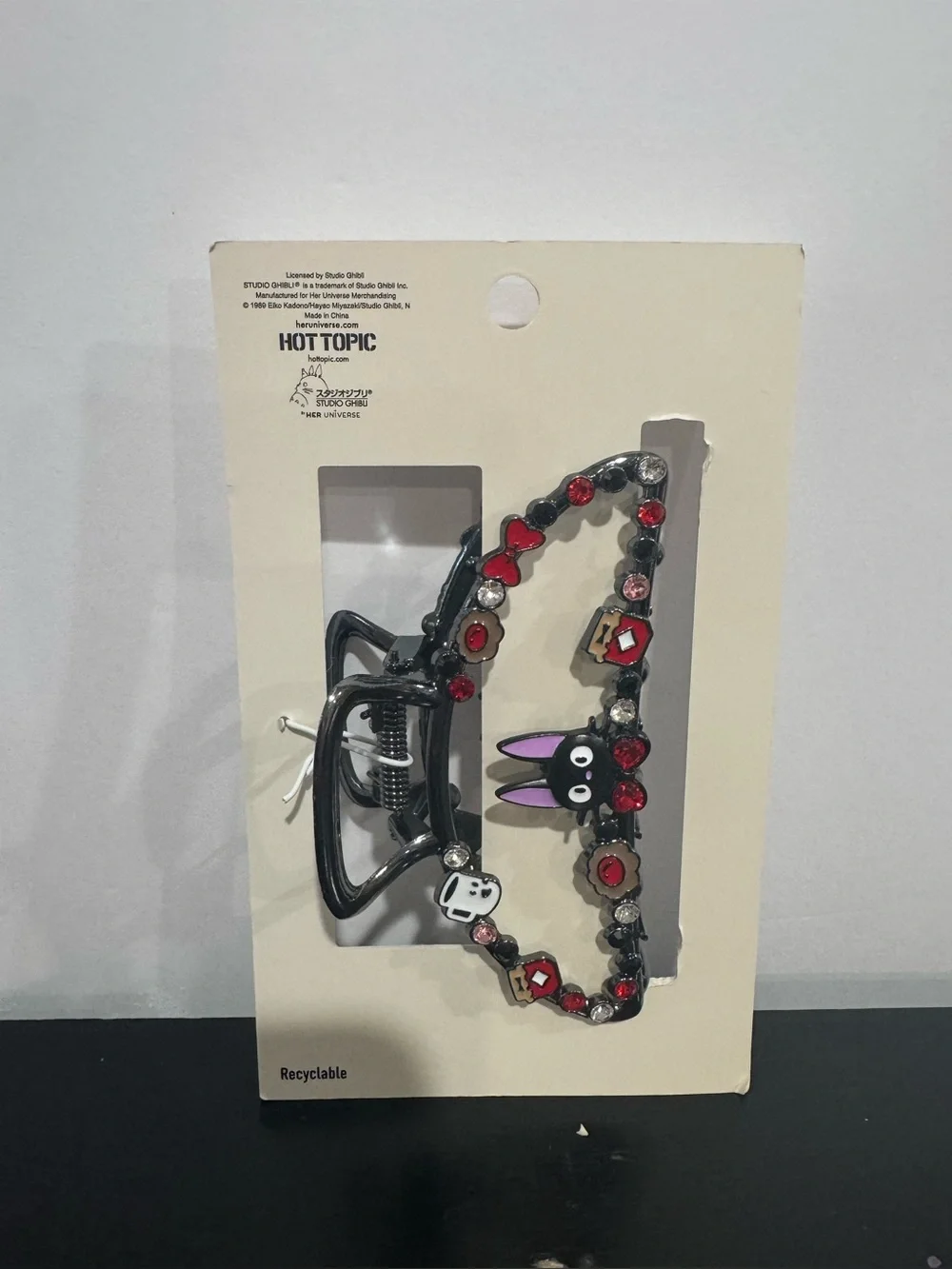 Studio Ghibli Kiki's Delivery Service Jiji icon Claw Hair Clip